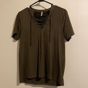 Army green polyester shirt